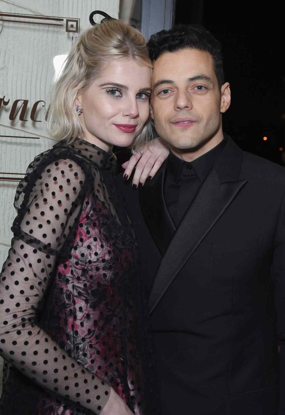 Lucy Boynton and Rami Malek attend Netflix 2019 SAG Awards after party at Sunset Tower Hotel on January 27, 2019 in West Hollywood, California