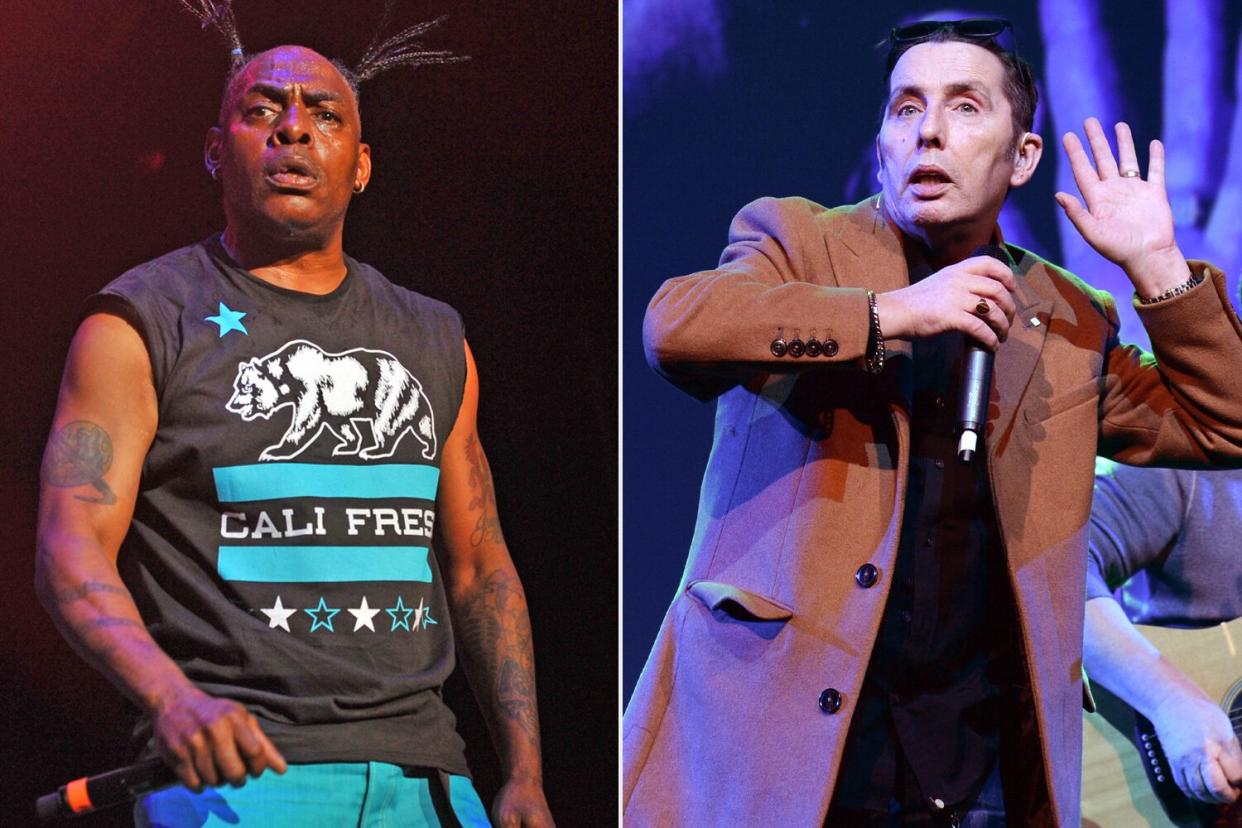 Coolio peforms on stage during the I Love the 90s concert at the SSE Arena on September 29, 2017 in London, England. (Photo by C Brandon/Redferns); Christy Dignam, the lead singer of the popular Irish rock band Aslan, performs at Pendulum Summit, World's Leading Business and Self-Empowerment Summit, in Dublin Convention Center. On thursday, 9 January 2020, in Dublin, Ireland. (Photo by Artur Widak/NurPhoto via Getty Images)