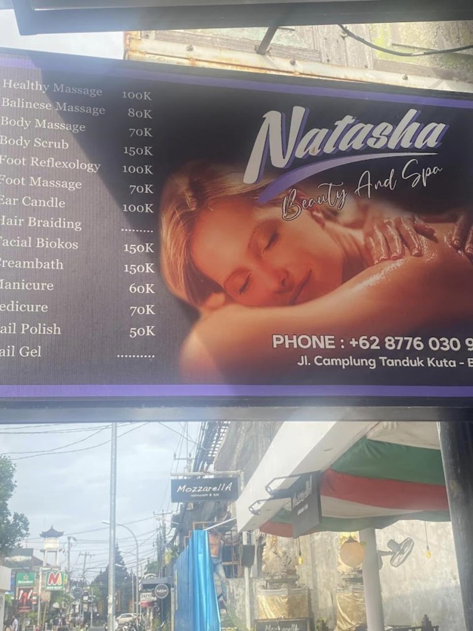 Couple's chilling massage parlour experience in Bali. Picture Supplied