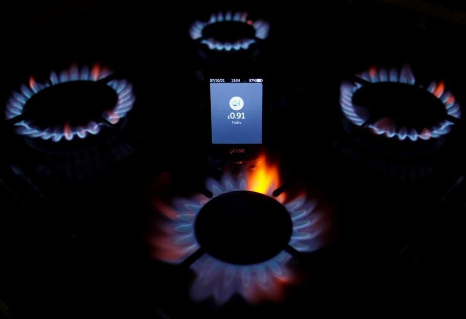 A smart meter on a gas hob (PA)