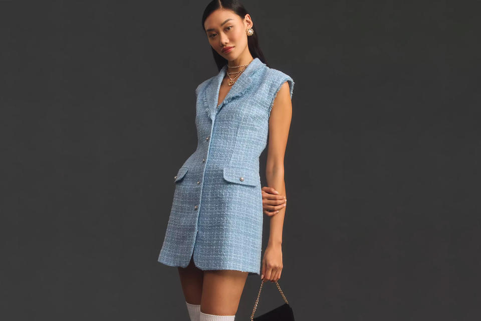 Maeve Tweed Blazer Mini Dress