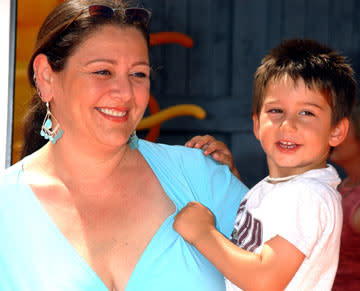 Camryn Manheim and son Milo at the L.A. premiere of Twentieth Century Fox's Garfield