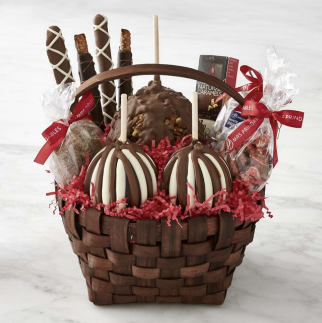 Happy Holidays Gift Basket | Chocolate Covered Pretzel Gift [6 Flavors]  Gourmet Holiday Gift | Same Day Delivery Items for Christmas, Holiday