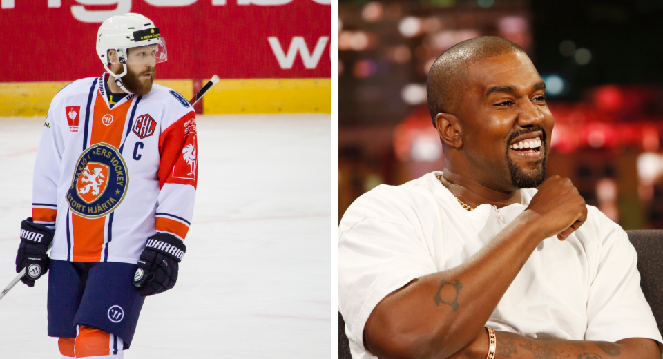 Kanye West's music appeared in a promotional video for the SHL's Vaxjo Lakers. (Getty Images)