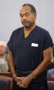 <p>O.J. Simpson appears during his sentencing hearing at the Clark County Regional Justice Center in Las Vegas, Nev., Dec. 5, 2008. (Photo: Isaac Brekken, Pool/ AP) </p>