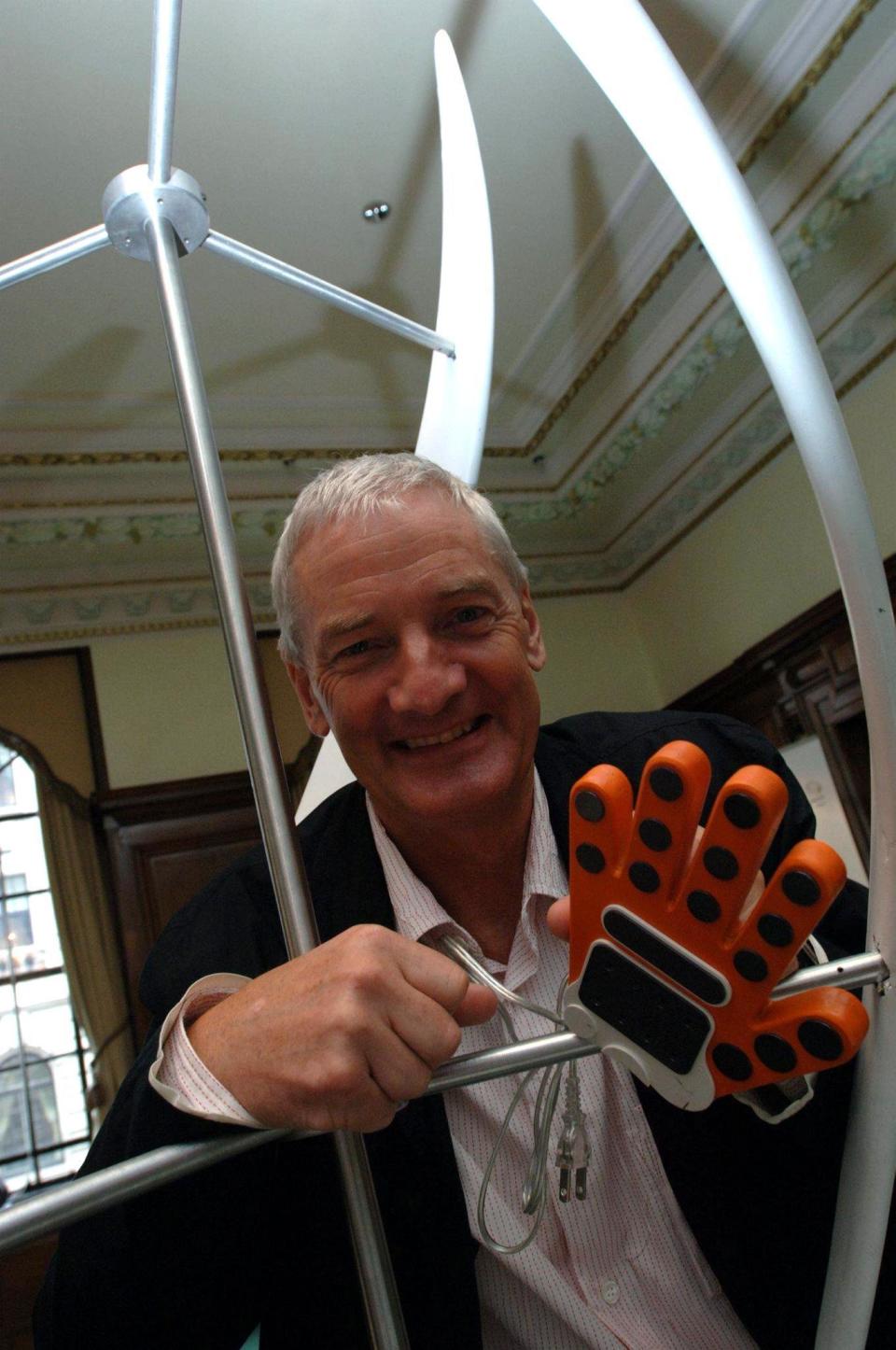 Bagless vacuum cleaner inventor James Dyson in central London, where he unveiled plans for a new college aimed at encouraging young people to become engineers.