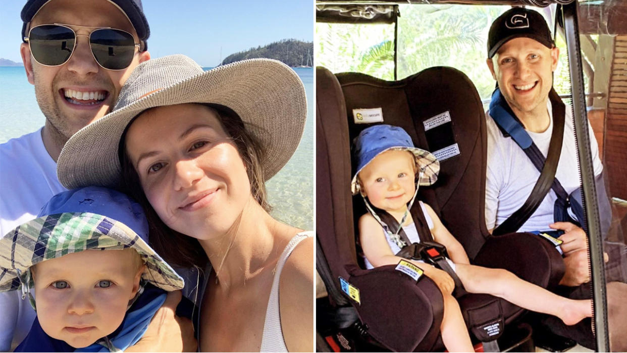 Gary Ablett, wife Jordan and son Levi have been enjoying a family holiday in Queensland after the Geelong Cats legend's recent AFL retirement. Pictures: garyablettjnr/Instagram