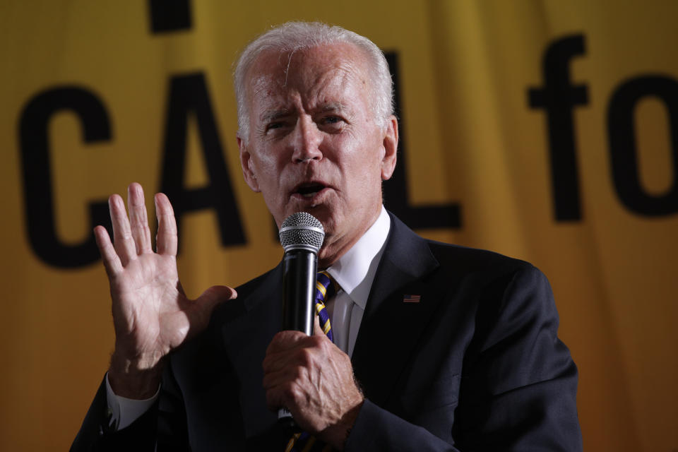 Democratic U.S. presidential hopeful and former Vice President Joe Biden addresses the Moral Action Congress of the Poor People's Campaign June 17, 2019 at Trinity Washington University in Washington, DC. (Photo: Alex Wong/Getty Images)