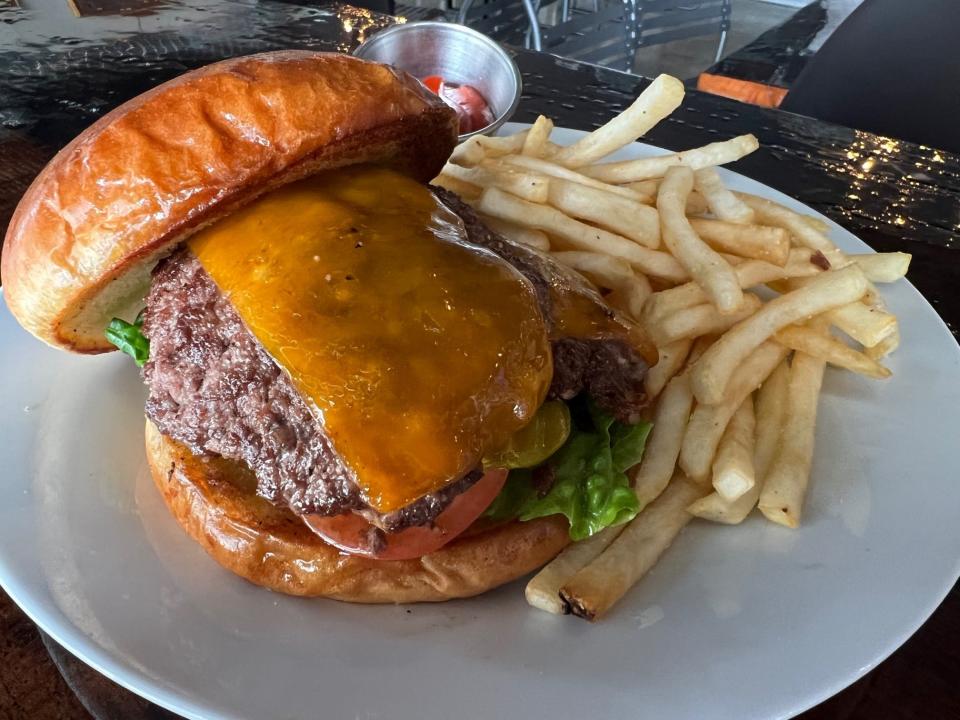 The double mash burger at the Continental, now open in Des Moines' East Village.