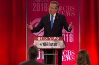 "While Donald Trump was building a reality TV show, my brother [George W. Bush] was building a security apparatus to keep us safe. And I'm proud of what he did," Jeb Bush said during the Republican presidential debate