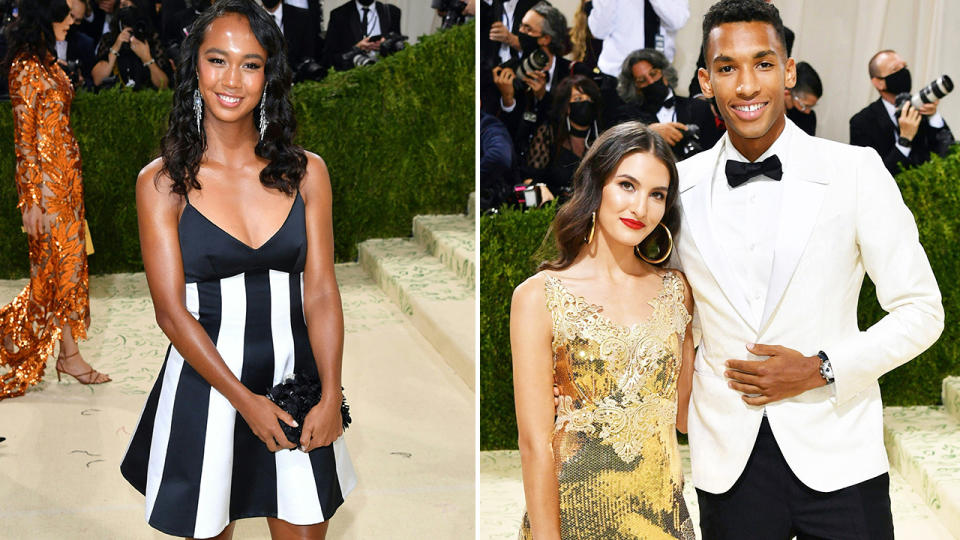 Leylah Fernandez and Felix Auger Aliassime, pictured here at the Met Gala. 