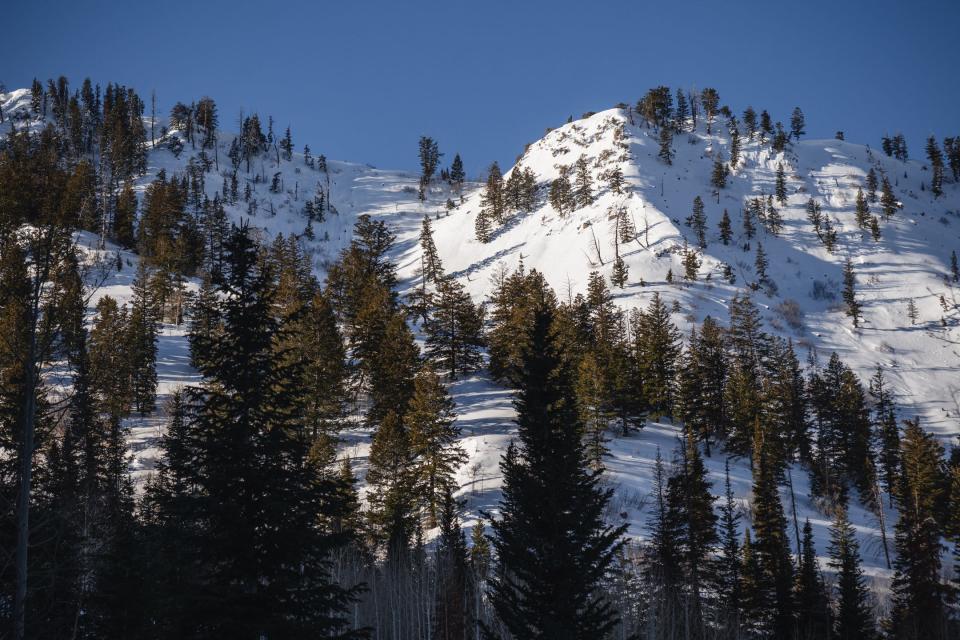 Shot of Powder Mountain during ski season