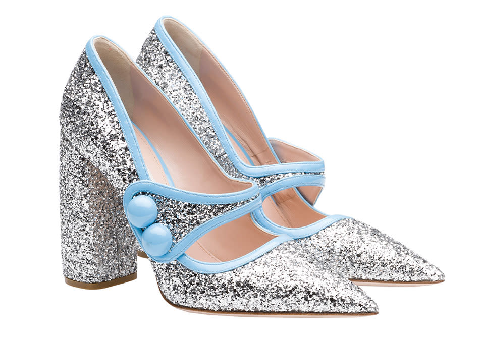 <p>Miu Miu Glitter Fabric Mary Jane Pumps, $840, <a rel="nofollow noopener" href="http://store.miumiu.com/en/US/dep/shoes/cat/pumps/product/5I166A_8TQ_F0NC9_F_105#" target="_blank" data-ylk="slk:miumiu.com;elm:context_link;itc:0;sec:content-canvas" class="link ">miumiu.com</a></p>