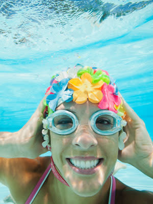 <div class="caption-credit"> Photo by: Getty Images</div><div class="caption-title">#2: Never Shampoo Before Your Swim</div>Whether at the pool or ocean, don't jump in with freshly washed hair (unless you're donning a swim cap). Chlorine, chemicals, and salt water are rough on cuticles, and freshly-washed tresses are more vulnerable to damage. <br>