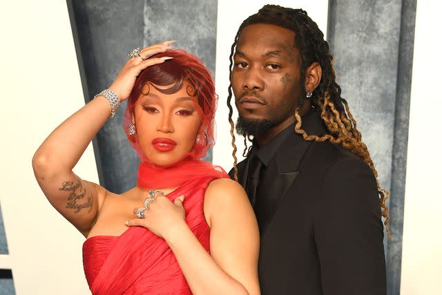 <p>Steve Granitz/FilmMagic</p> Cardi B and Offset in Beverly Hills in March 2023