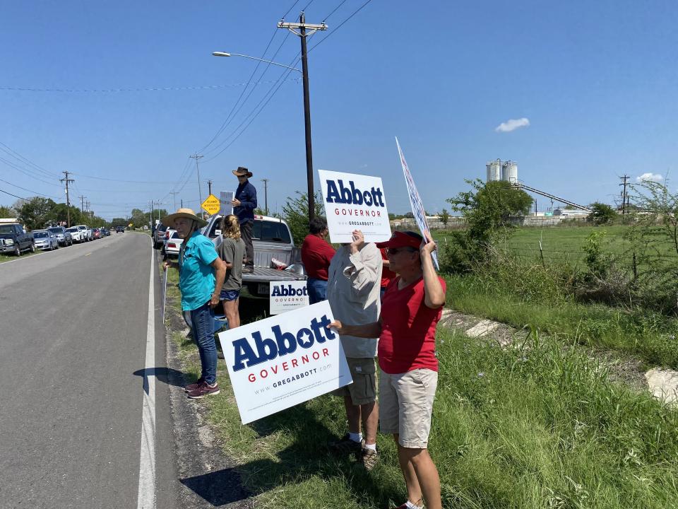 Abbott supporters in Lockhart, Texas / Credit: Caroline Linton