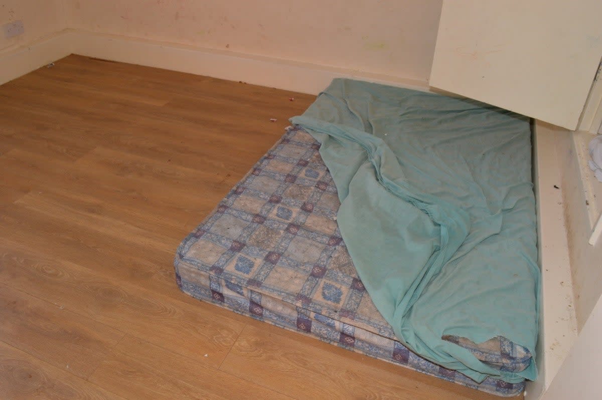 Children were forced to sleep on a mattress on the floor in a 'filthy' north London home (CPS)