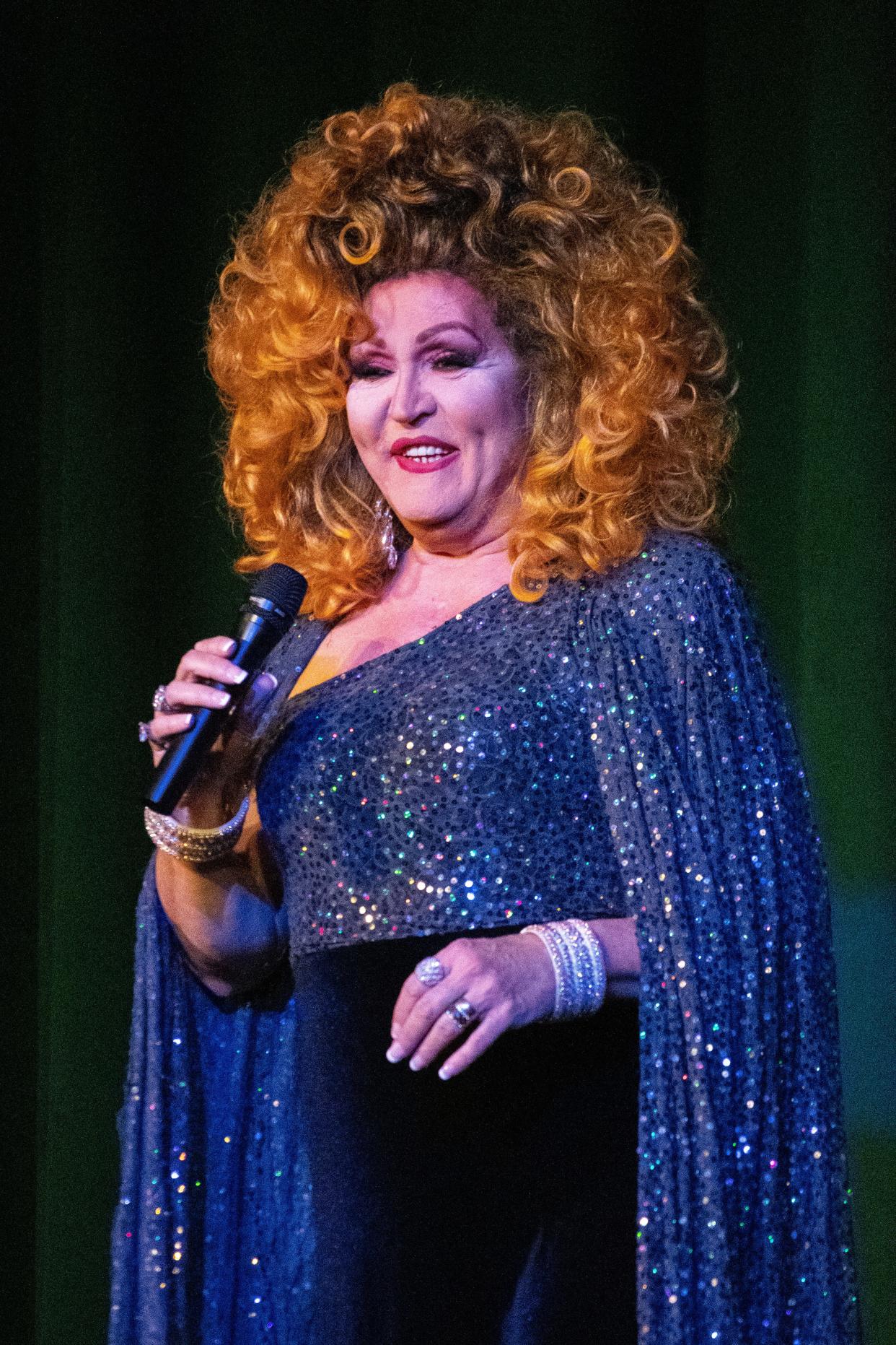 Female impersonator Denise Russell will perform at The Killing Tree Winery in Dresden on Friday.