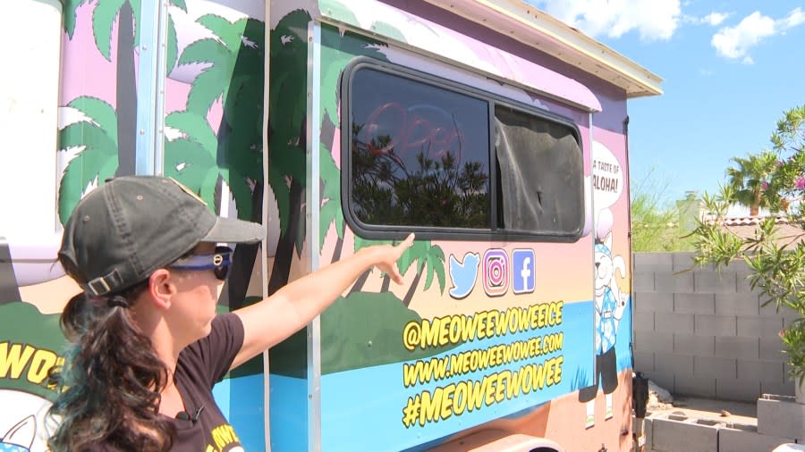 Thieves strike Meowee Wowee food truck twice in a week leaving the owners facing closure. (KLAS)