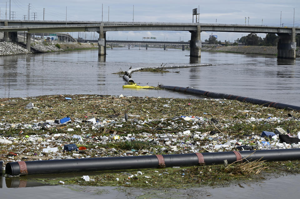 Garbage near a canal