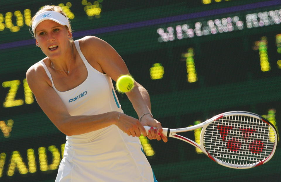 Vaidisova at Wimbledon in 2008 (AFP Photo/Carl De Souza)