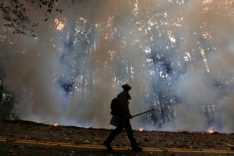 Firefighters are still tackling the blazes this week (AP)