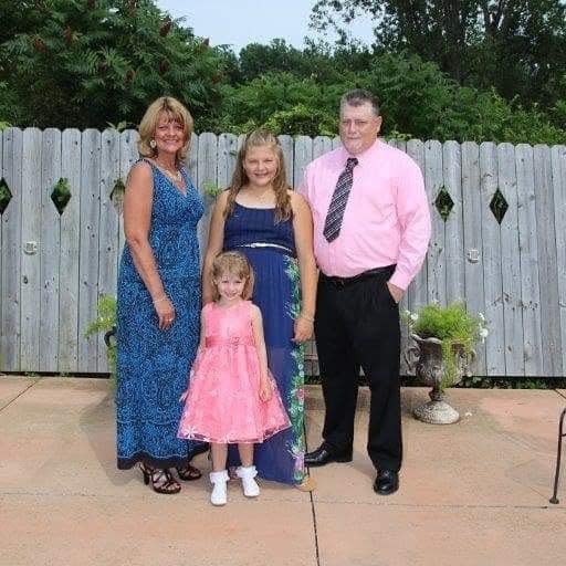 Julie Wallace, Lewis Dunlap and their daughters, Mallory and Camille.