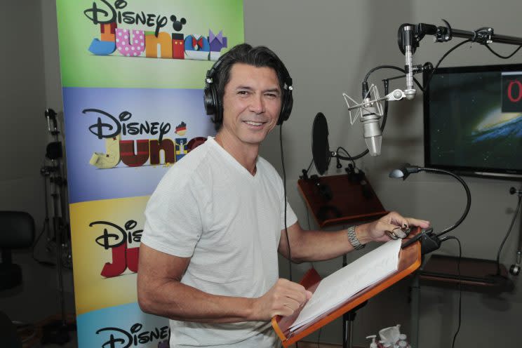 Lou Diamond Phillips at a voice recording session (Photo: Disney Channel/Rick Rowell)