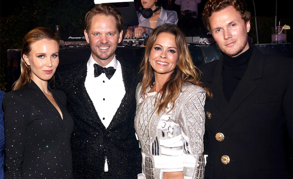 Tessa Hilton, Thomas Pierce, Brooke Burke, and Barron N. Hilton attend the Zodiac Ball at The Houdini Estate on September 28, 2023 in Los Angeles, California.