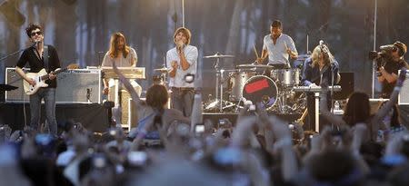 Alternative rock band "Phoenix" performs at the Coachella Music Festival in Indio, California in this April 18, 2010 file photo. REUTERS/Mario Anzuoni/Files