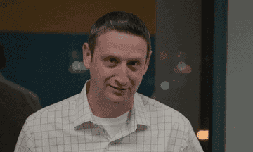 Tim Robinson looks bewildered