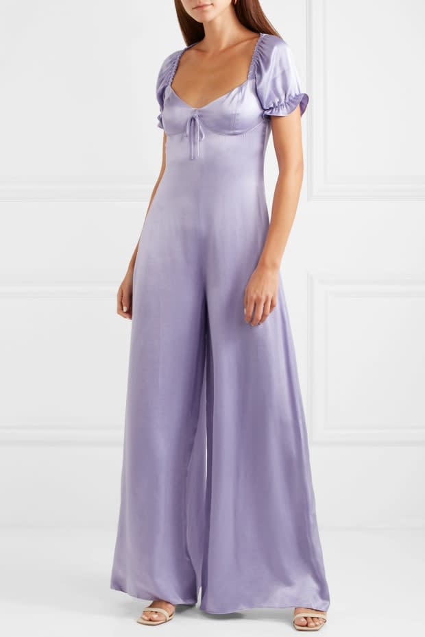 Staud Naomi Satin Jump Suit, $310, <a href="https://rstyle.me/~aRzGW" rel="nofollow noopener" target="_blank" data-ylk="slk:available here;elm:context_link;itc:0;sec:content-canvas" class="link ">available here</a>.<br>