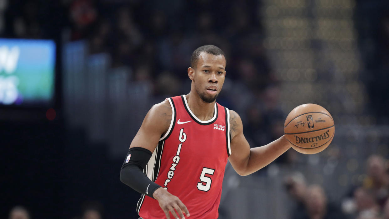 The Blazers took a major hit to their already shaky frontcourt depth. (AP Photo/Tony Dejak)