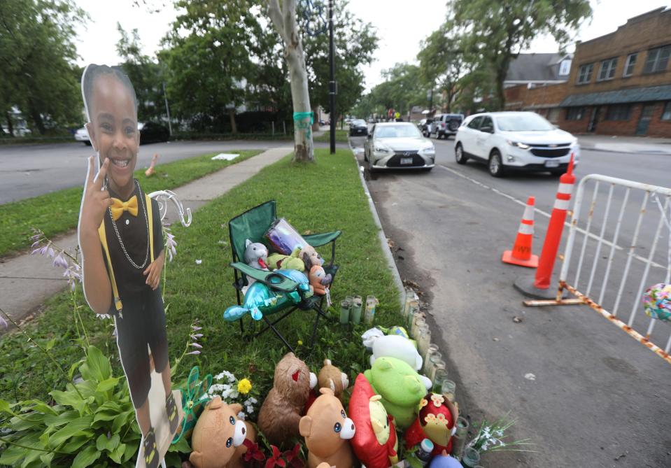 Ryan Grantham Jr. was fatally struck by a vehicle in June on Thurston Road. Within hours of the accident, his mother Farasa Brown said, community members turned out with stuffed animals and candles in memory of RJ.