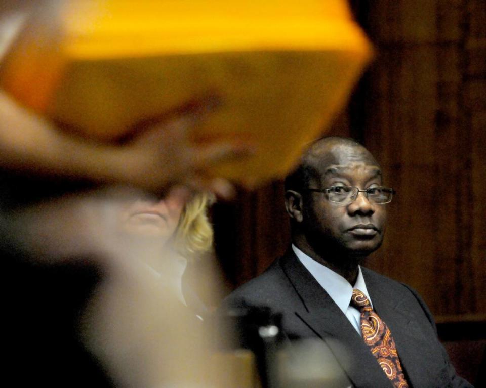 Miami’s Grady Nelson, pictured here during his trial in November 2009, was convicted of murdering his wife, stabbing her 61 times. He was sentenced to life in prison.