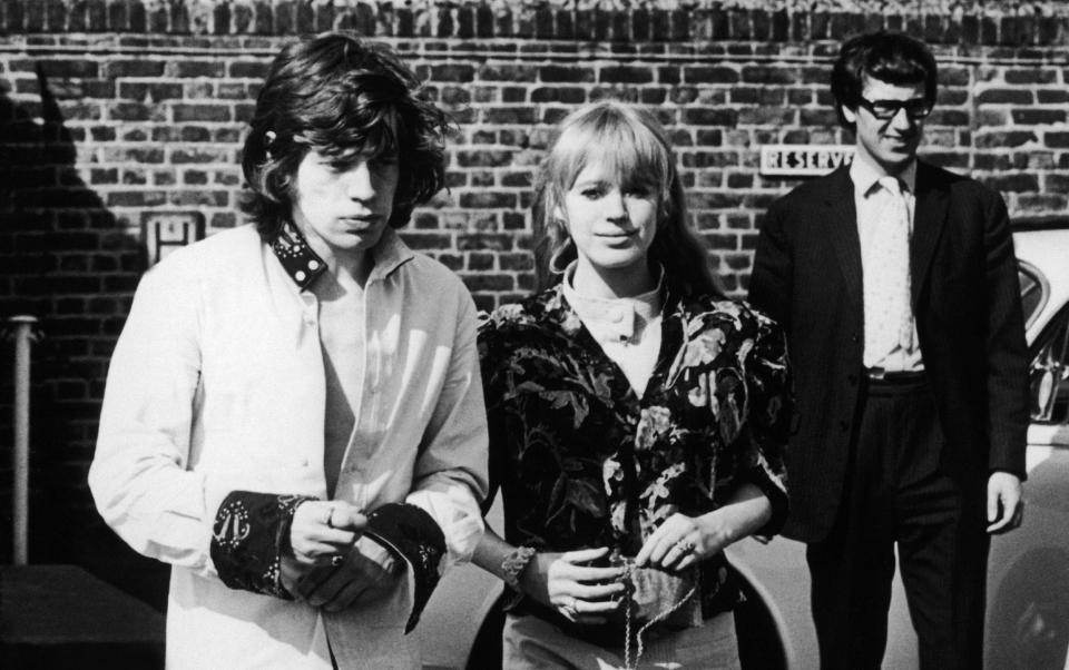 Three's a crowd: Mick Jagger with his then-partner Marianne Faithfull in 1967 - Keystone-France