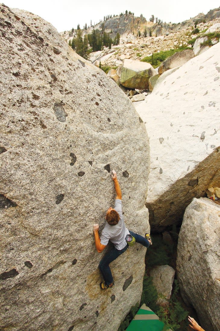 Burst Rock California Alpine Bouldering Rock Climbing