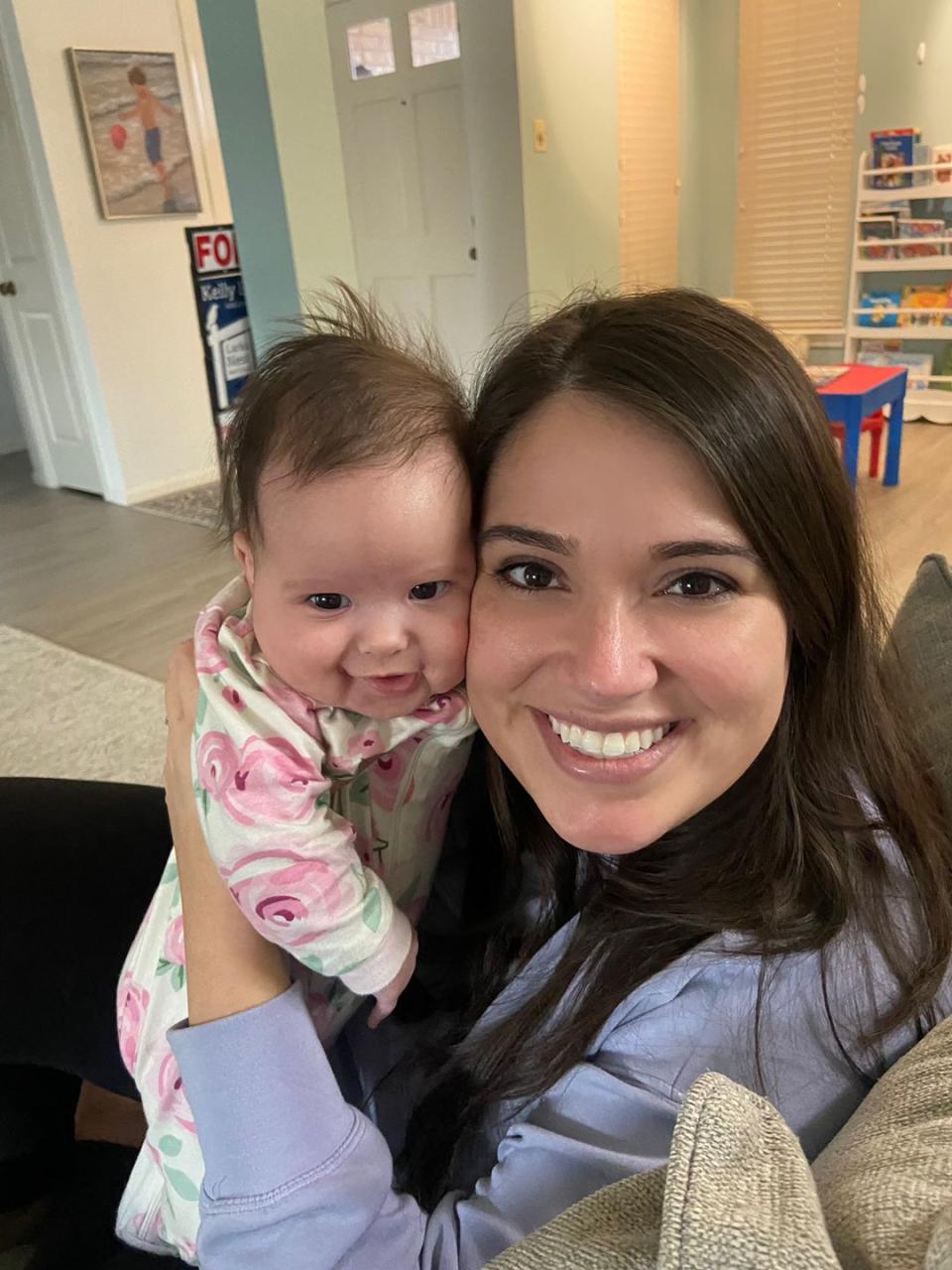 ashley brandt with her baby girl