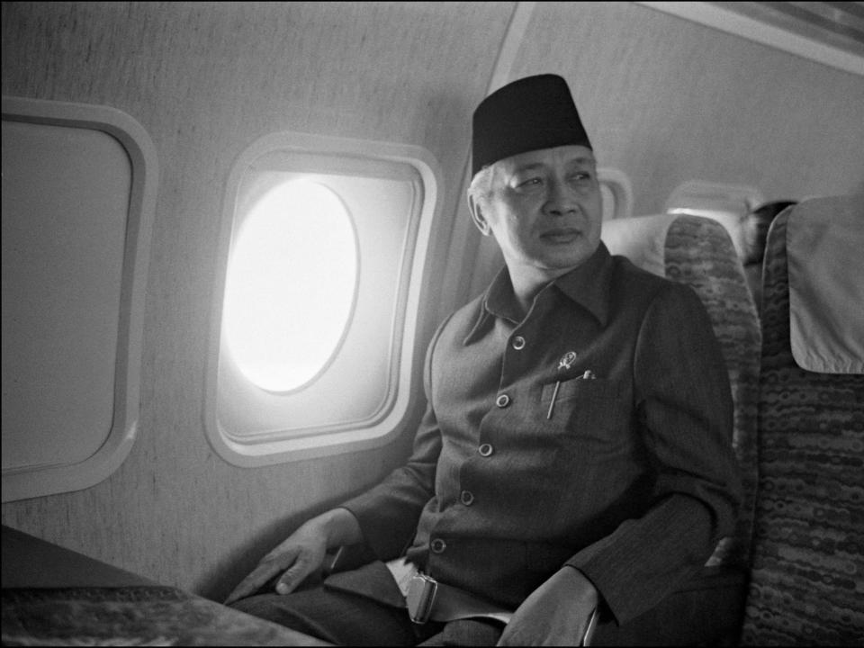 Suharto on board of his private plane