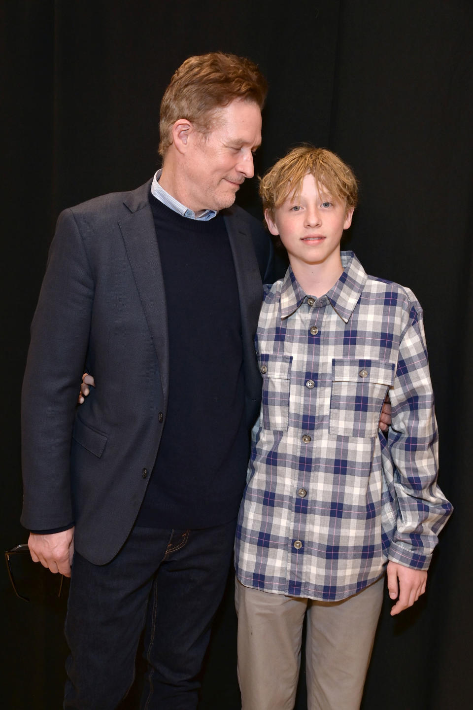 James Tupper and Atlas Heche Tupper attend the Celebration for Anne Heche with a reading of 