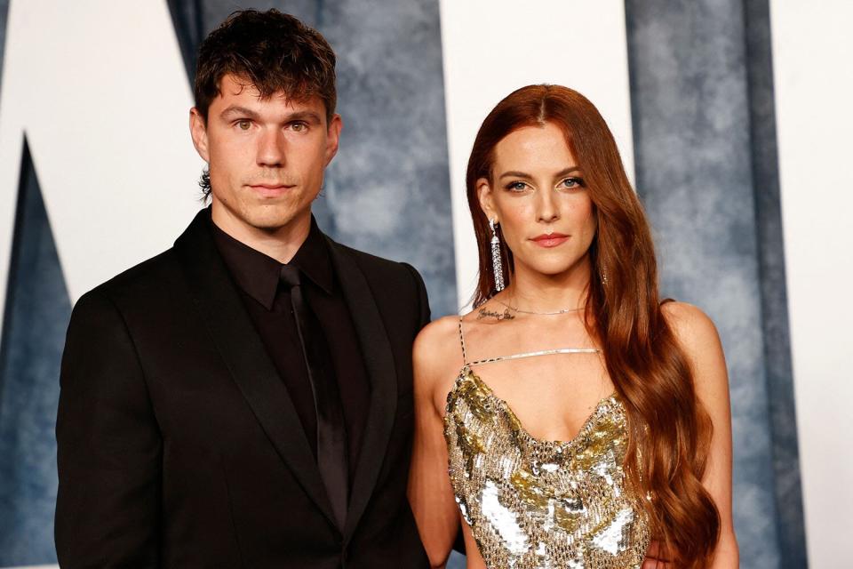 Riley Keough and her husband Ben Smith-Petersen attend the Vanity Fair 95th Oscars Party