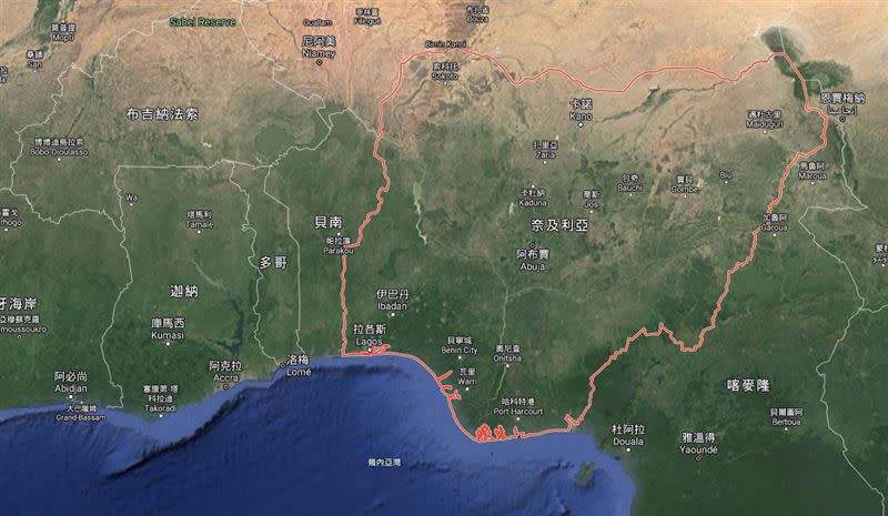 奈及利亞爆有「武裝份子屠村」。（圖／翻攝自Google Map）