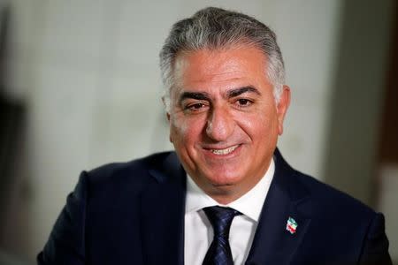 Reza Pahlavi, the last heir apparent to the defunct throne of the Imperial State of Iran and the current head of the exiled House of Pahlavi speaks during an interview with Reuters in Washington, U.S., January 3, 2018. REUTERS/Joshua Roberts