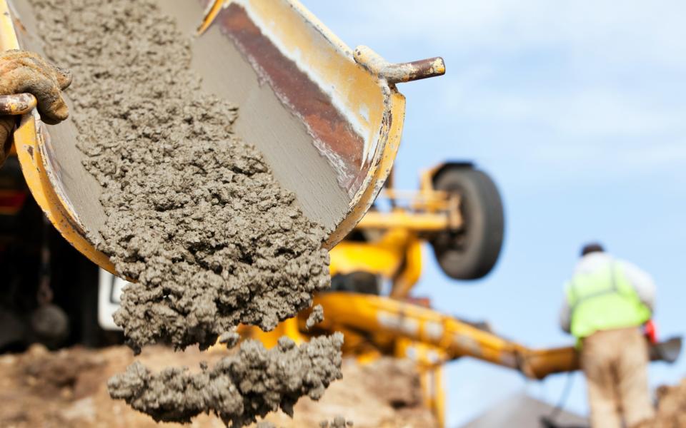 Concrete being made for a new house