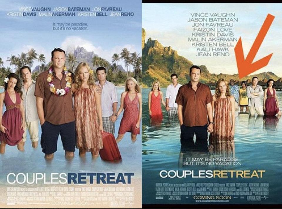 Both posters used for the 2009 film 'Couples Retreat.'