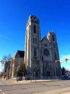 <span class="caption">St. Ann’s Catholic Church in Buffalo’s East Side – once an anchor of the community – has struggled to stay in operation.</span> <span class="attribution"><a class="link " href="https://commons.wikimedia.org/wiki/File:StAnnBuffalo.JPG" rel="nofollow noopener" target="_blank" data-ylk="slk:Andre Carrotflower;elm:context_link;itc:0;sec:content-canvas">Andre Carrotflower</a>, <a class="link " href="http://creativecommons.org/licenses/by-nc-sa/4.0/" rel="nofollow noopener" target="_blank" data-ylk="slk:CC BY-NC-SA;elm:context_link;itc:0;sec:content-canvas">CC BY-NC-SA</a></span>