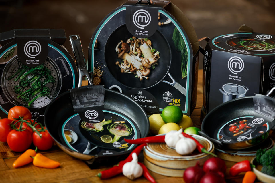 MasterChef stainless steel cookware range. Source: Getty Images