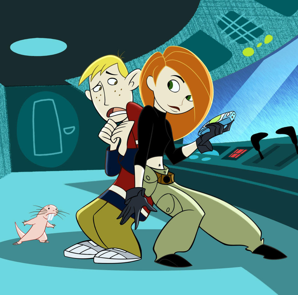 Rufus, Ron Stoppable, and Kim Possible