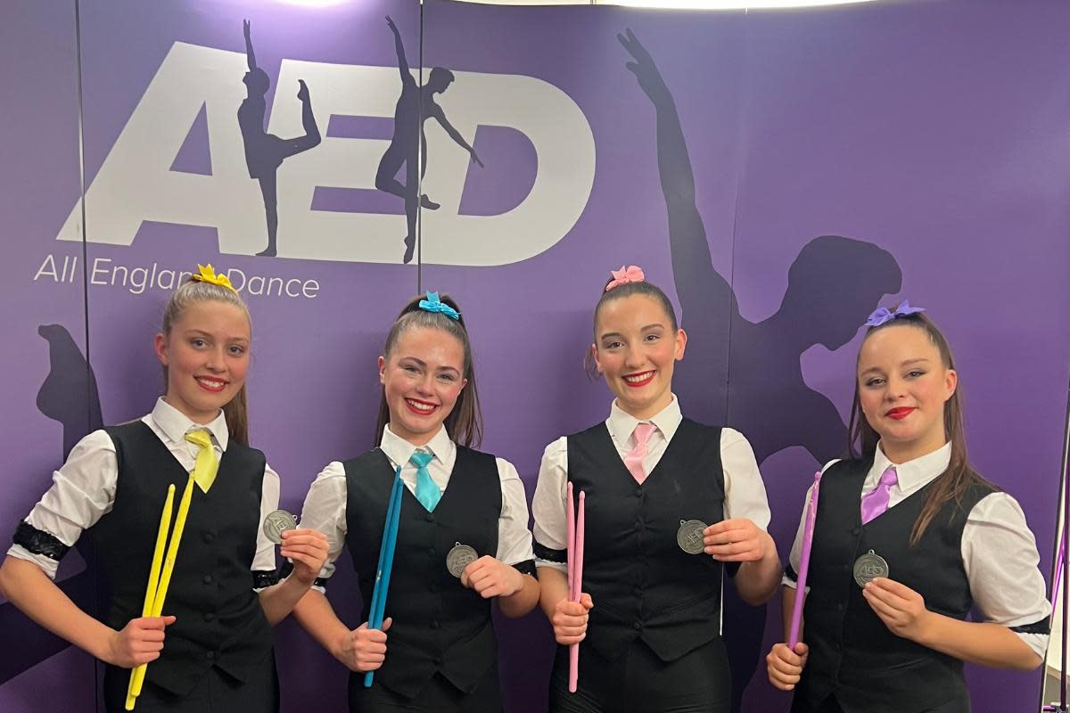Florence Heal, Niamh Roff, Meadow Noble and Lola Maddison will be competing at All England Dance Finals <i>(Image: Emilie Hardy)</i>