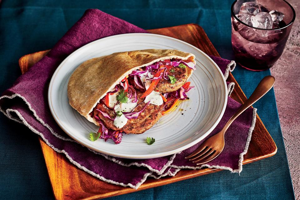 Black-Eyed Pea Fritter Sandwiches with Slaw